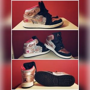 NWOT Pink Valentine Jordans